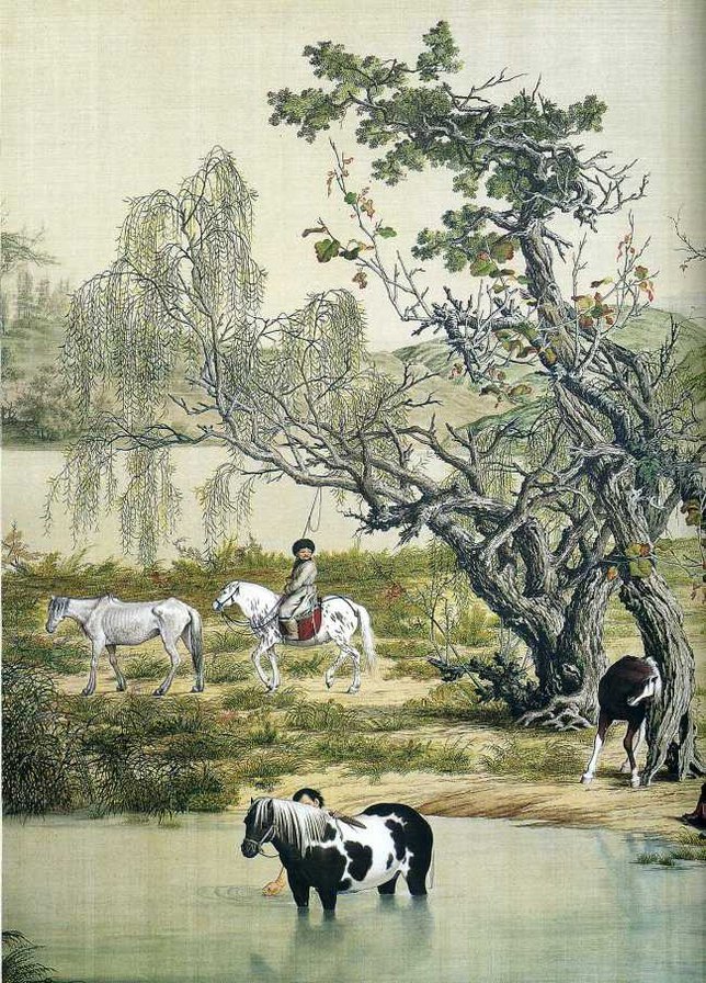 У реки - восточная живопись - оригинал