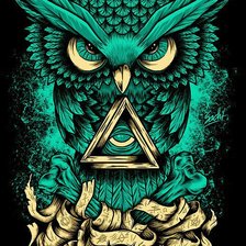 Схема вышивки «филин»