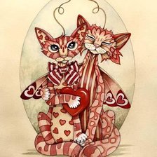 Схема вышивки «Кошки»