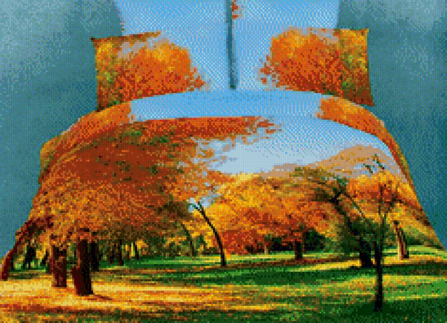 постель-осень - интерьер - предпросмотр