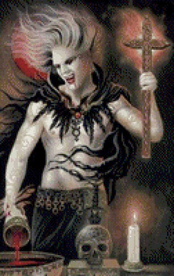 колдун - мрак, вампир, парень, тьма - предпросмотр