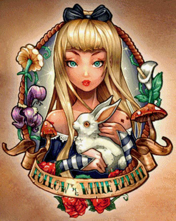 следуй за белым кроликом - алиса, кролик, дисней, сказка, принцесса - предпросмотр