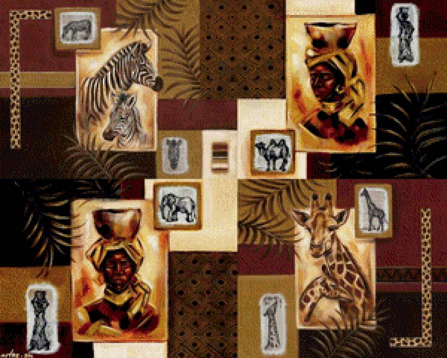 Африканские мотивы - африка - предпросмотр