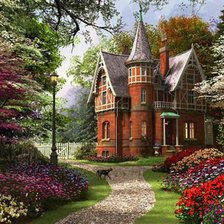 Схема вышивки «домик»