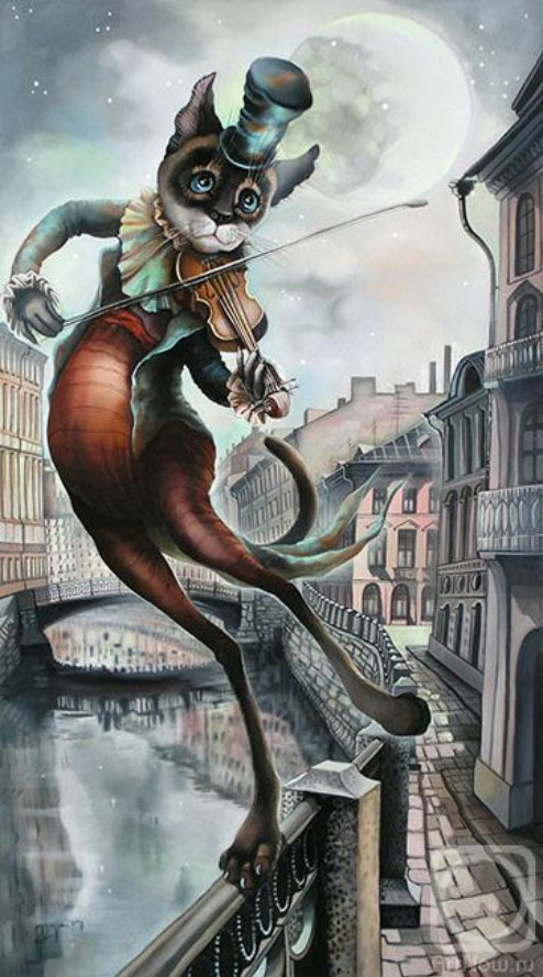 кот-скрипач (НС) - оригинал