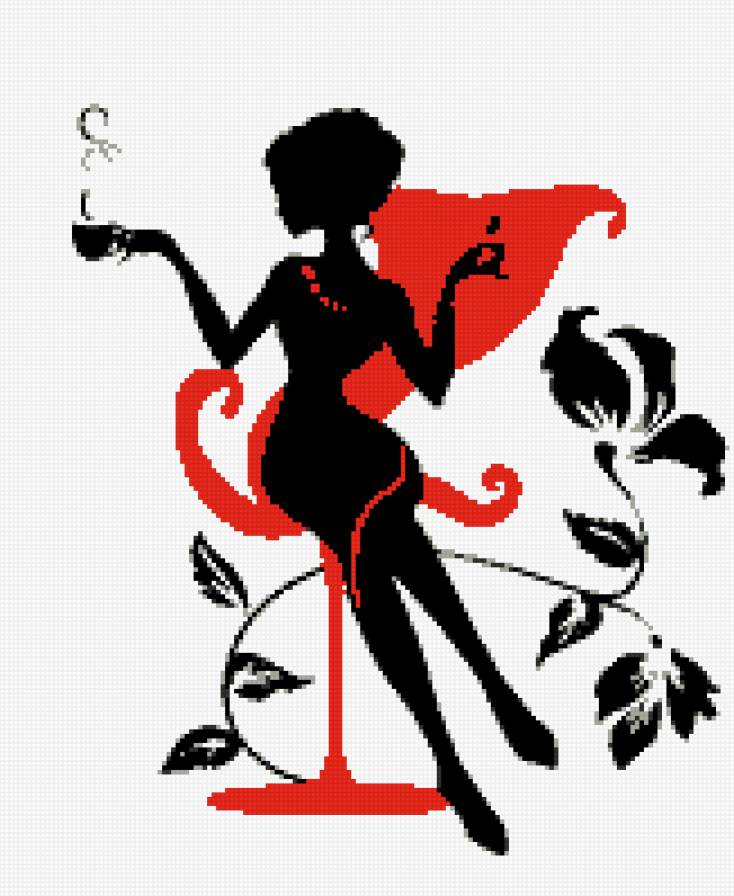 Силуэт - силуэт, монохром - предпросмотр