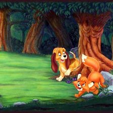 Схема вышивки «Пес и Лис»