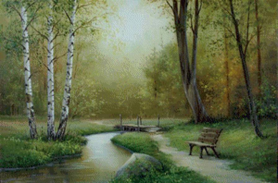 осенний пейзаж - природа, вода, осень, река, деревья - предпросмотр