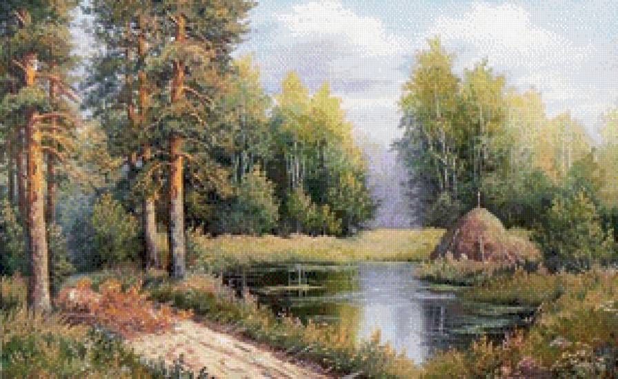 осенний пейзаж - река, вода, природа, деревья, осень - предпросмотр