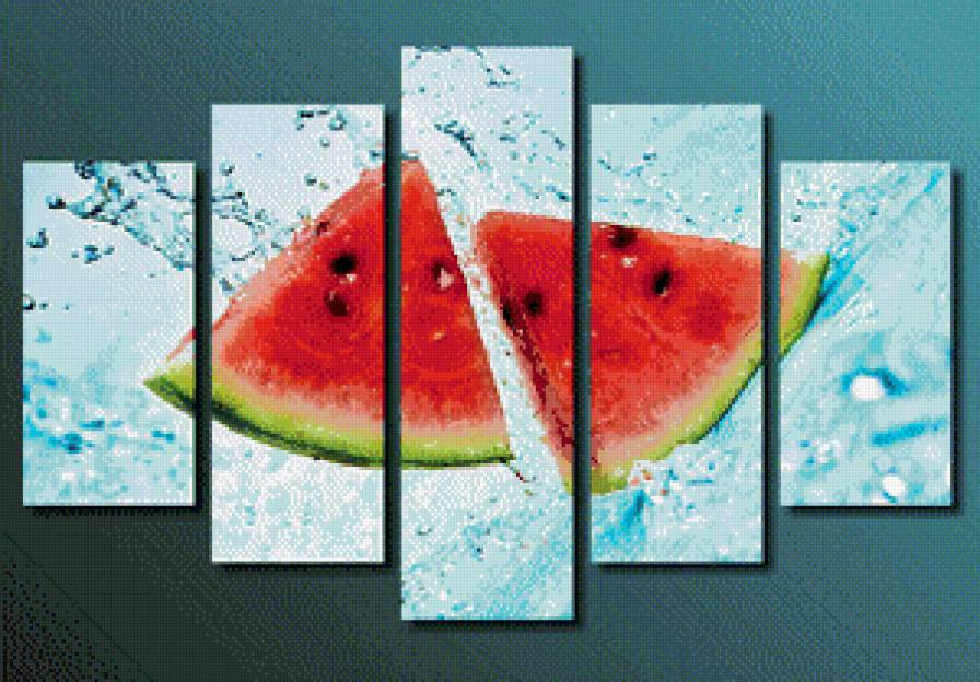 на кухню ТРИПТИХ - триптих, арбуз - предпросмотр