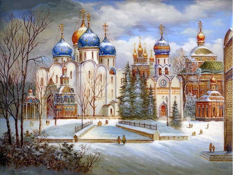 Храм - зима, храм - оригинал