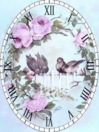 часы - птицы, часы, винтаж - оригинал