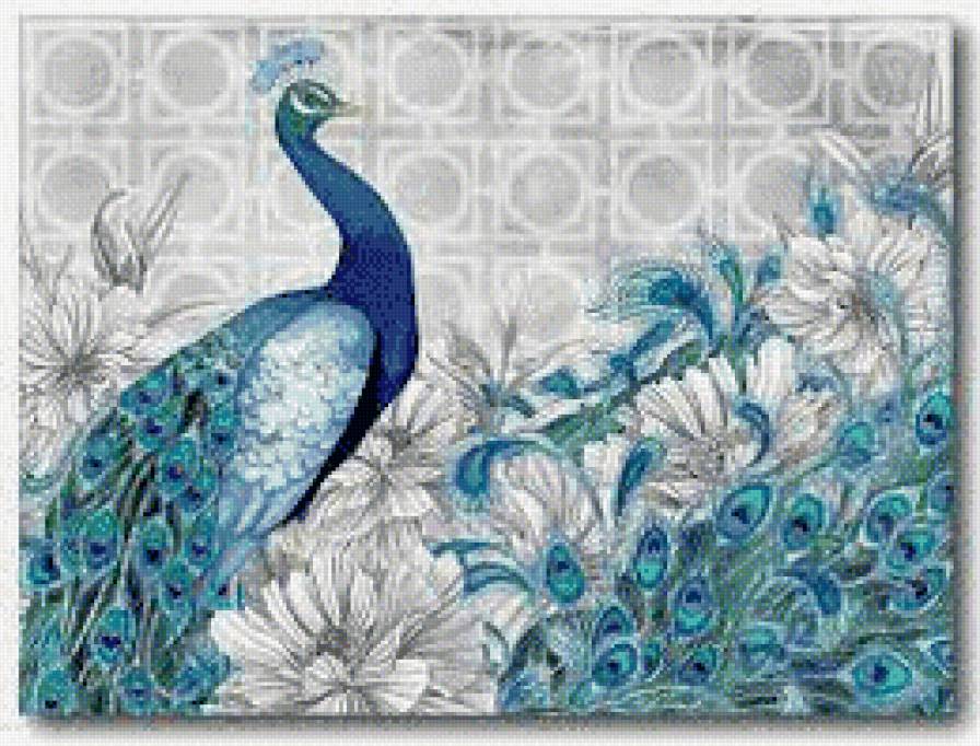павлин - цветы, птицы, павлин - предпросмотр