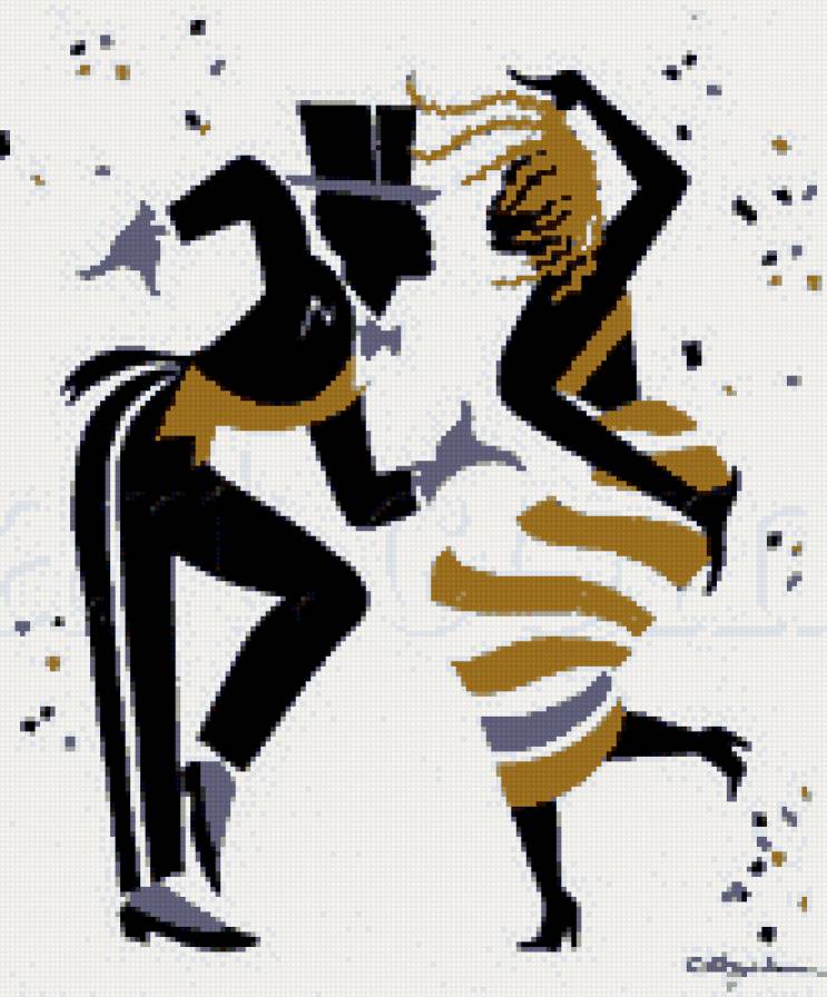 Танец - танец, монохром, парень, девушка - предпросмотр