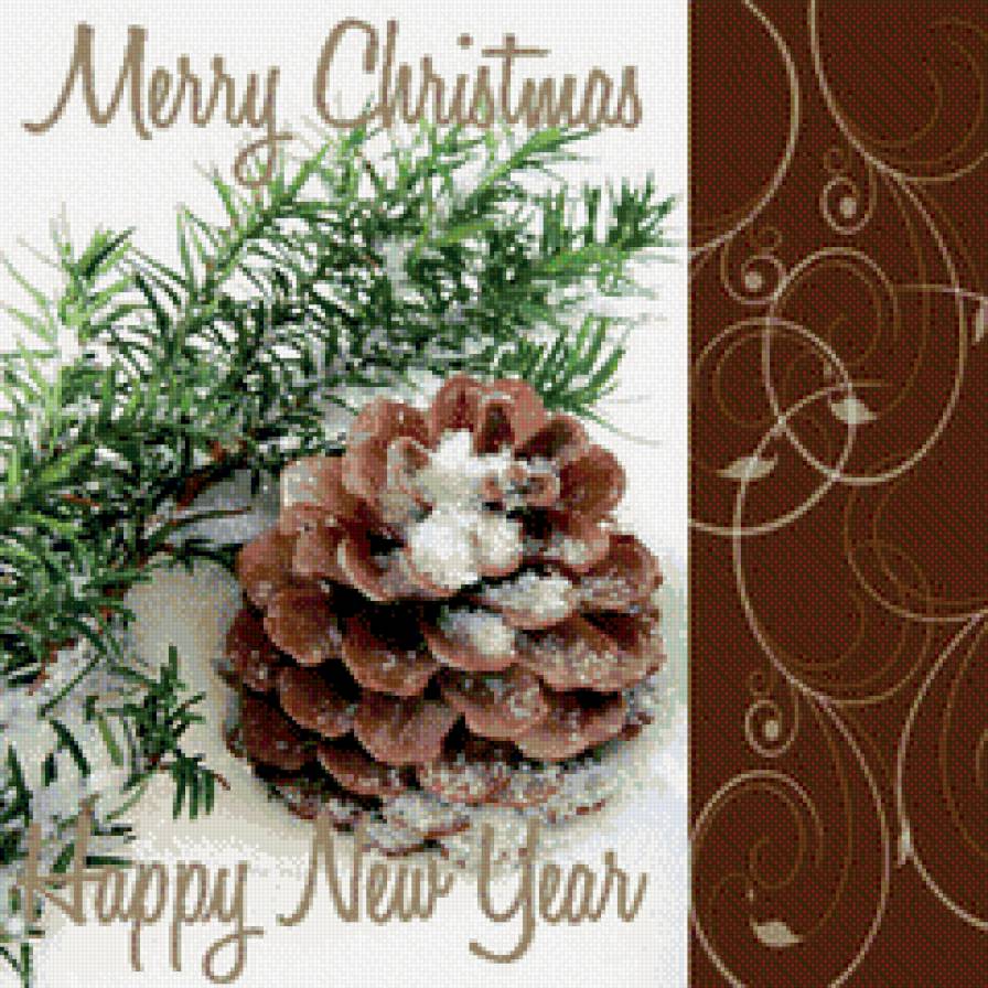 рождественская шишка - шишка, подушка, рождество, зима - предпросмотр