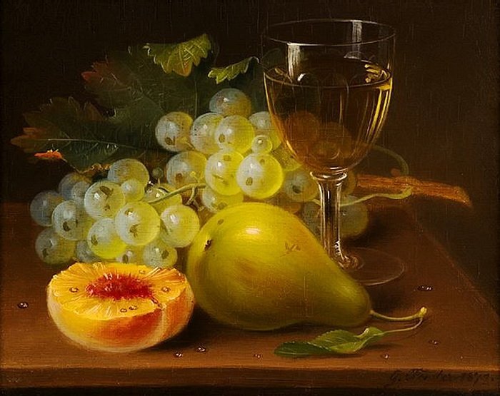 Натюрморт с фруктами - натюрморт, фрукты - оригинал