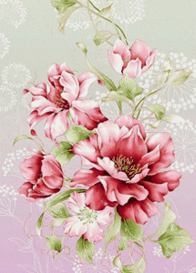 Китайская акварель1 - китай, цветы, акварель - предпросмотр