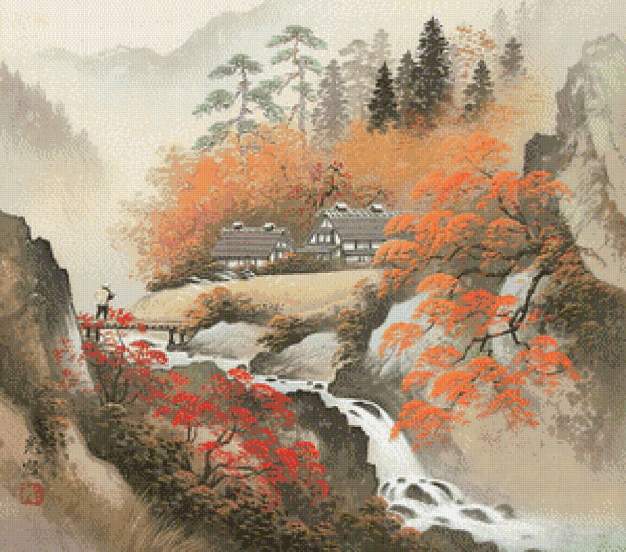 Осень - восточная живопись - предпросмотр