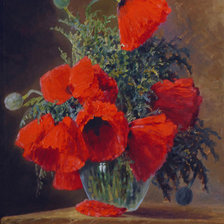 Схема вышивки «Маки»