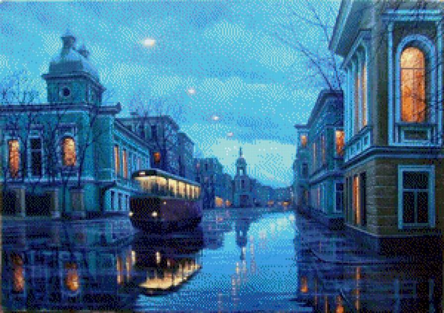 ПОСЛЕДНИЙ ТРАМВАЙ - городской пейзаж - предпросмотр