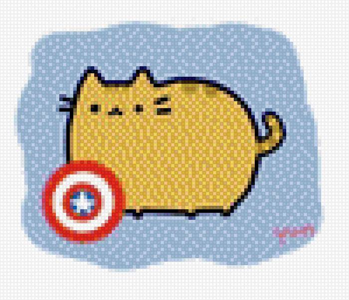 Кот - Капитан Америка - герои, кот, капитан америка - предпросмотр