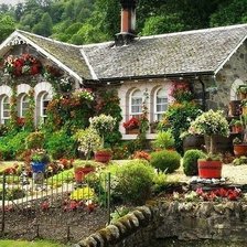 Схема вышивки «домик в деревне»