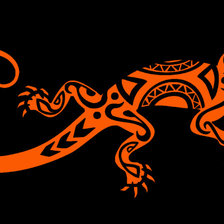 Схема вышивки «Оранжевая ящерка»