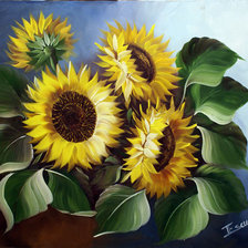 Схема вышивки «подсолнухи»