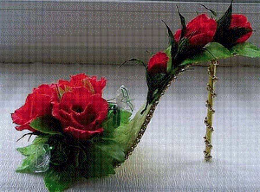 Туфелька в цветах - предпросмотр