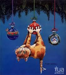 кот в новый год - шар, кошки, киса, новый год, елка, кот, домашние животные - оригинал