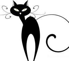 Оригинал схемы вышивки «черная кошка» (№477900)