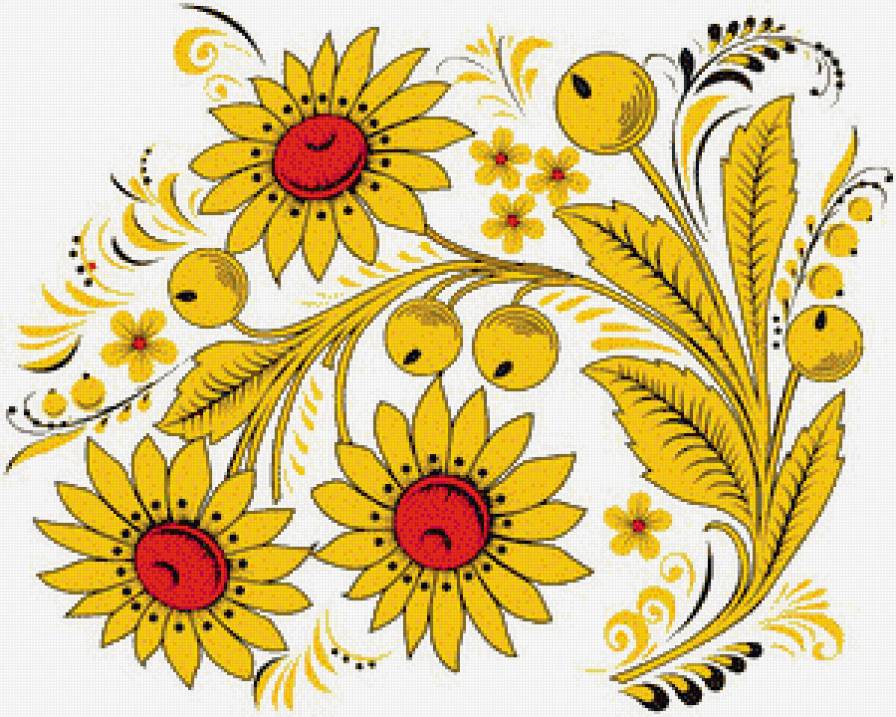 Хохлома - подушки, хохлома, узоры - предпросмотр