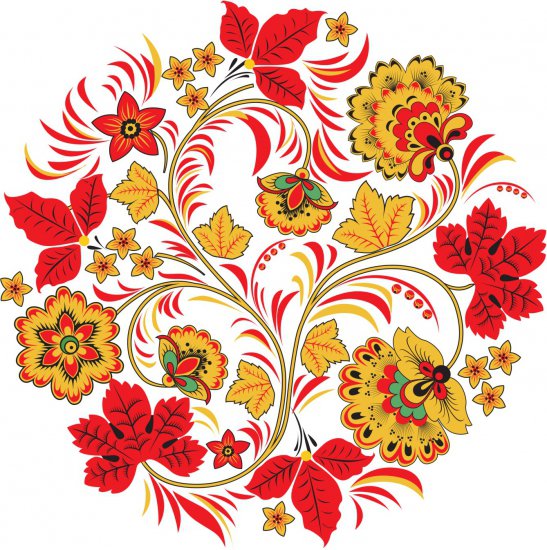 Хохлома - хохлома, узоры, подушки - оригинал