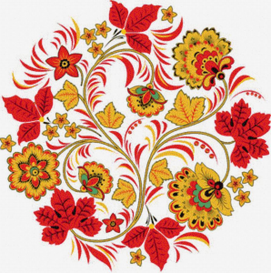 Хохлома - подушки, хохлома, узоры - предпросмотр