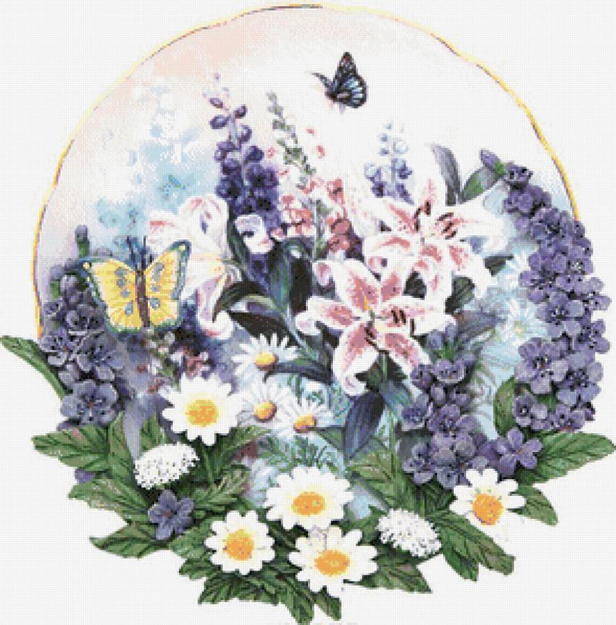 Узоры - подушка, букет, узоры, цветы - предпросмотр