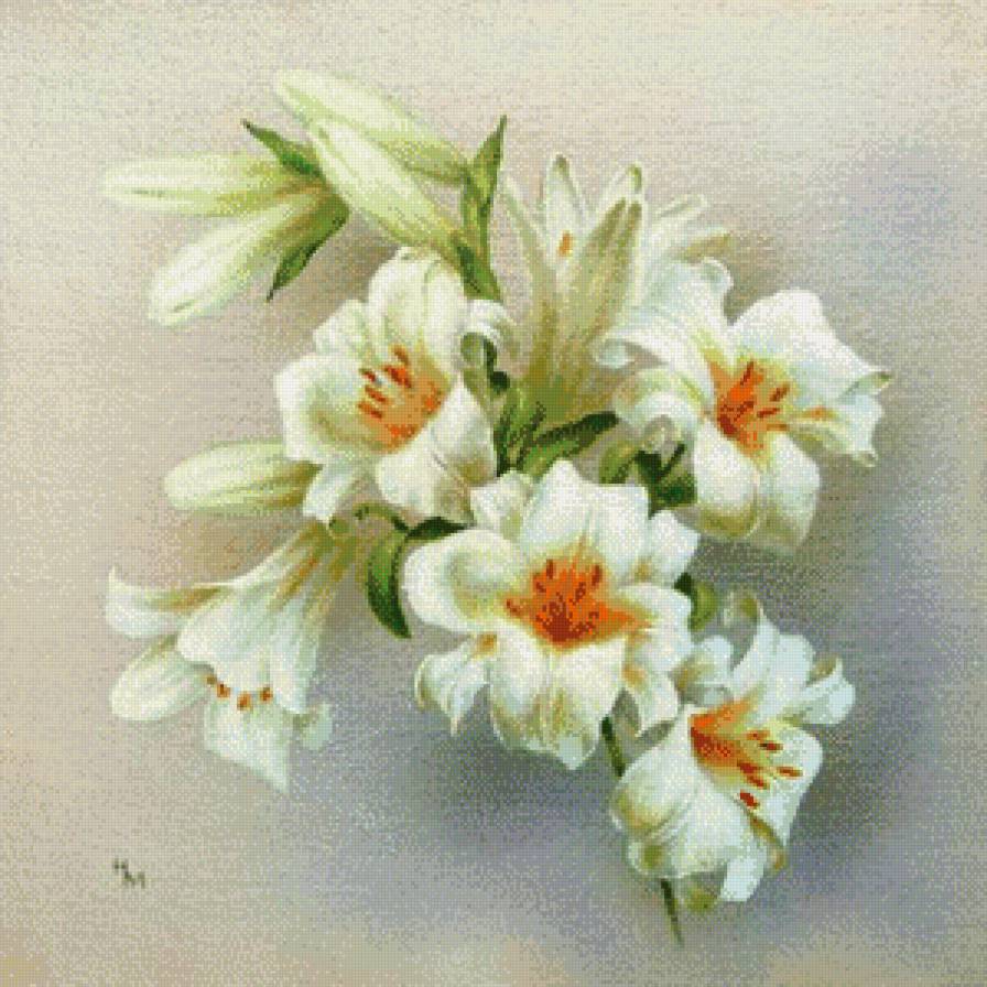 Цветы - цветы, лилия, букет, подушка - предпросмотр