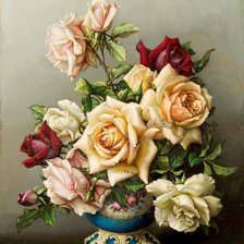 Схема вышивки «розы»