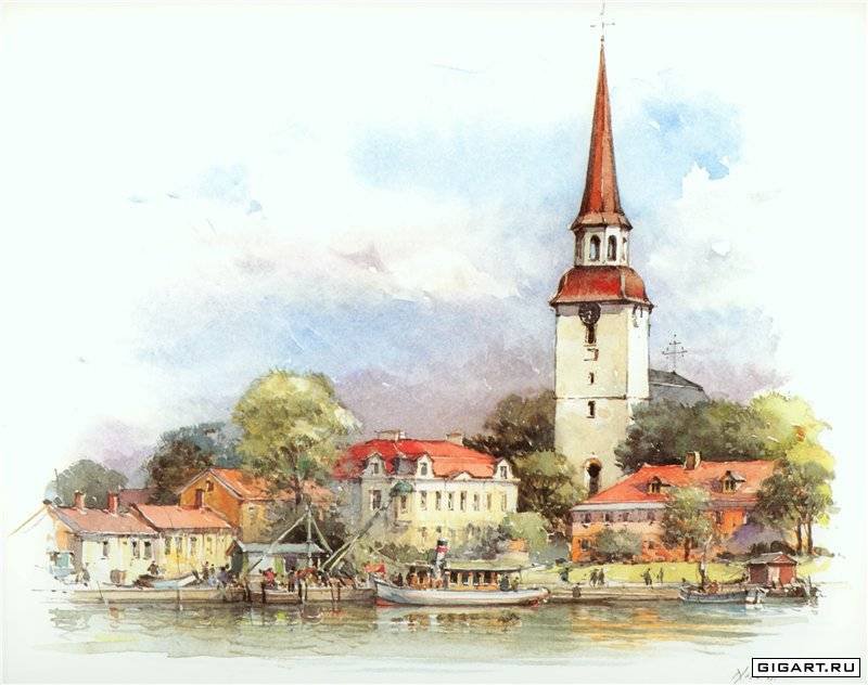 Набережная - городские пейзажи - оригинал