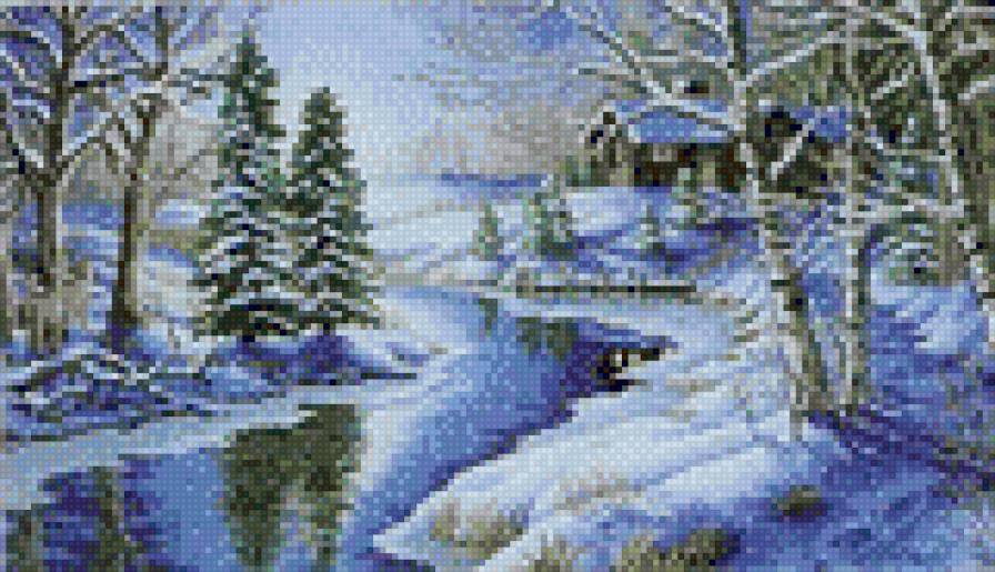 зима - пейзаж - предпросмотр