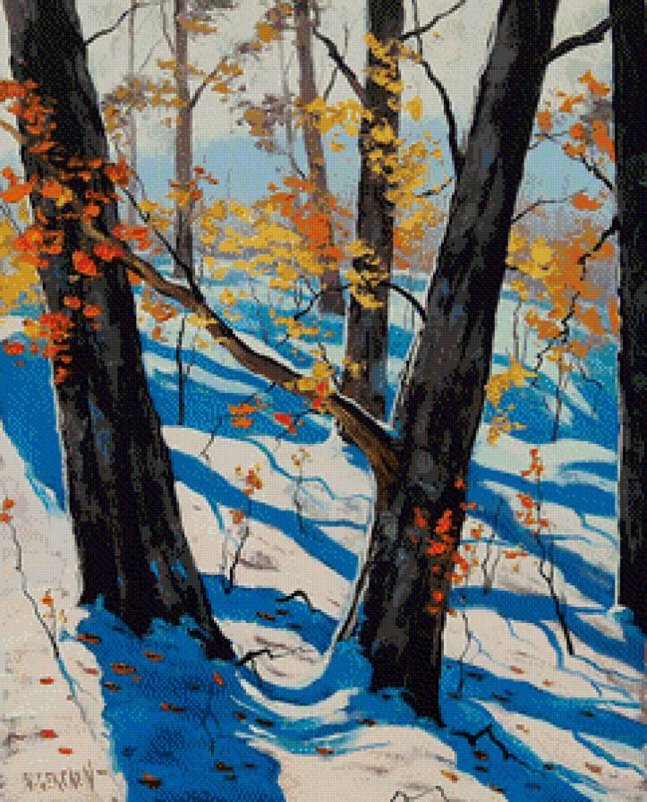 Серия "Пейзажи" - осень, пейзаж, снег - предпросмотр