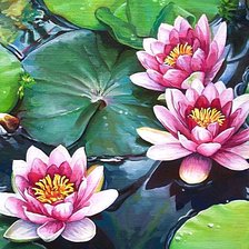 Схема вышивки «Лотосы»