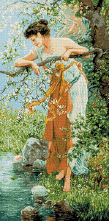 гречанка у воды - женщина, женщины, картина, красота женщины, картины - предпросмотр