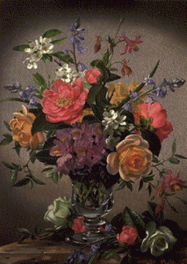 №479779 - цветы, букет, живопись, albert williams, натюрморт - предпросмотр