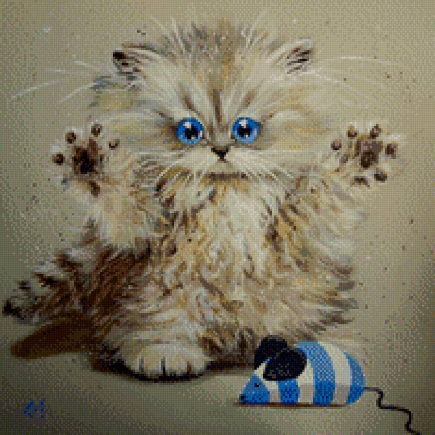 Кошки художник Kim Haskins - кошки - предпросмотр