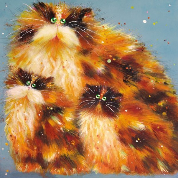 Кошки художник Kim Haskins - кошки - оригинал
