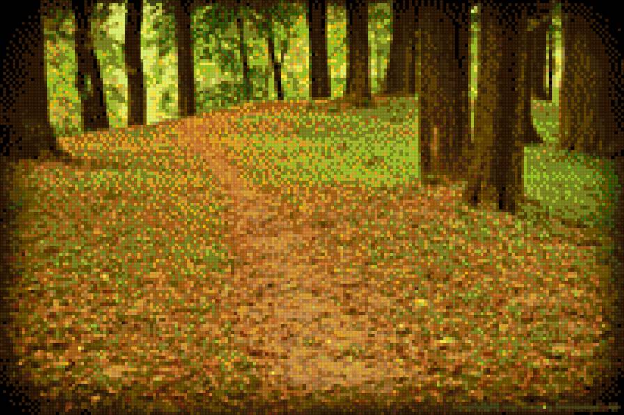 Осенний парк - тропинка, парк, осень - предпросмотр