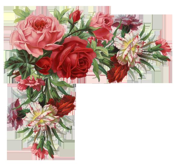 уголок - цветы - оригинал