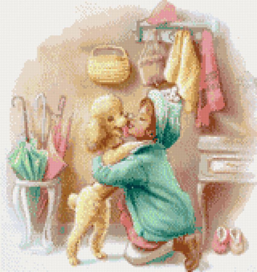 Лучшие друзья - девочка, щенок, дети, друзья - предпросмотр