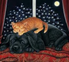 Схема вышивки «спящая парочка»