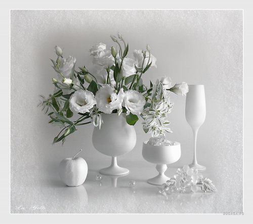 Натюрморт - розы, белое, свадьба - оригинал